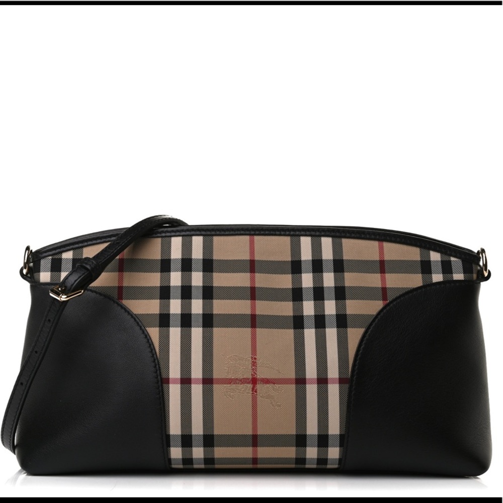 Burberry crossbody signature canvas and leather purse